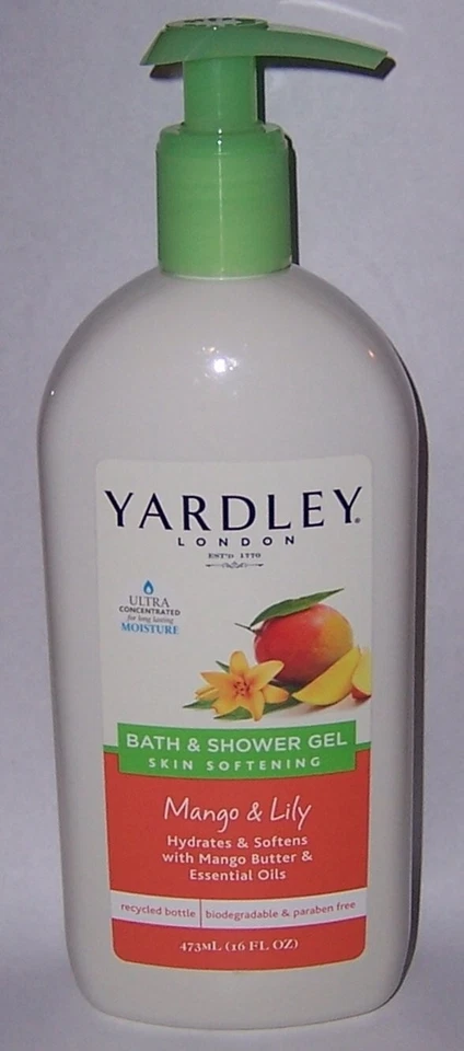 Gel de baño y ducha Yardley Mango & Lily 16 FL Oz NUEVO Foto 1 de 1