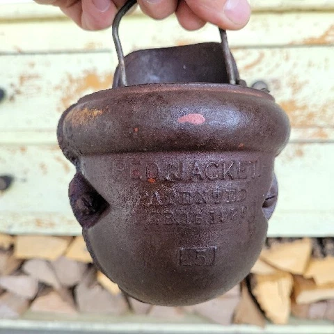 Antique Red Jacket Cast Iron Well Pump Water Diverter Cup Handle Farm Hydrant Cover