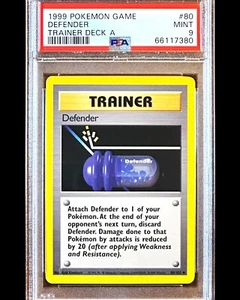 Defender - 1999 WotC Pokemon 80/102 - Trainer Deck A - Red Back - PSA 9 - Pop 30 - Bild 1 von 4