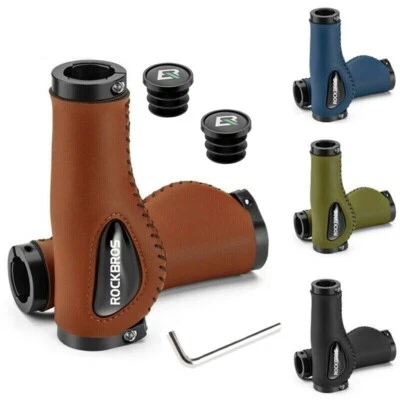 RockBros Fahrradgriffe für Lenker, Lenkergriffe aus PU-Leder für MTB, e-Bike UVM - Bild 1 von 4