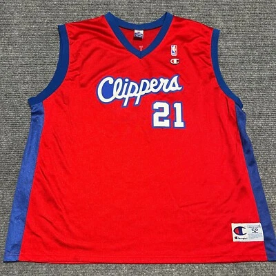 Vintage Los Angeles Clippers Jersey Mens 2XL Red Darius Miles #21 Champion - Image 1 of 4