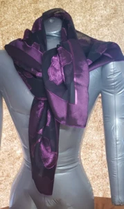 Vintage Women’s Translucent Purple Floral Pattern Shawl/Scarf 42” X 42" - Picture 1 of 7