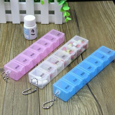 6" inch Weekly 7 Days Tablet Medicine Storage Pill Box Organizer Container Case - Image 1 of 4