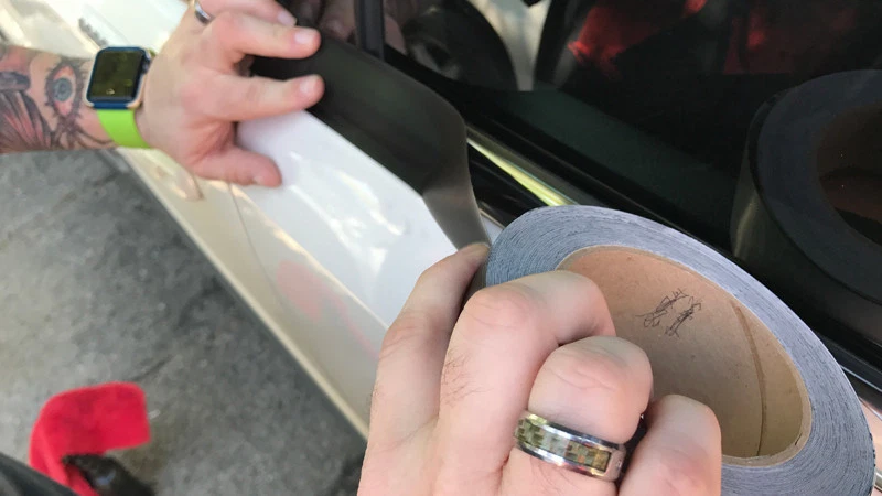 2" x 25ft Window Chrome Delete Roll blackout 3M Trim Wrap - GLOSS  BLACK - Image 1 of 1