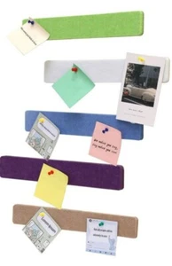 Felt Bulletin Board, 13X2X0.5 Inches, Five Boards+20 Pcs Pins, Thick... - Picture 1 of 7