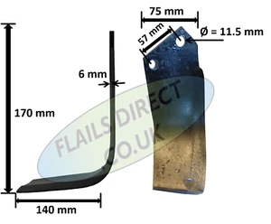 Hojas Rotavator para adaptarse a Howard 9900/9901, paquete de 8 cuchillas - Imagen 1 de 1