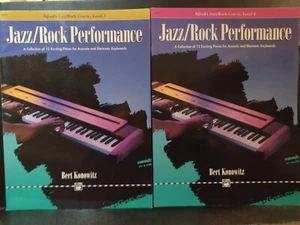 Alfred's Basic Piano Library Two Book Lot Level 3 & 4 Jazz Rock Course Brand New - Picture 1 of 11