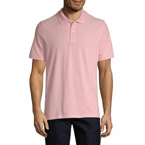 St. John's Bay Men's Short Sleeve Essential Stretch Polo Size XXL Coral Escape - Picture 1 of 1