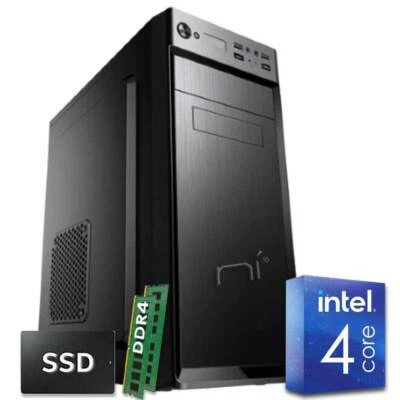 Pc Fisso Intel quad core 16gb ram DDR4 ssd 480 gb Windows 10 Pro WiFi HDMI - Immagine 1 di 4