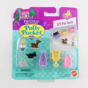POLLY POCKET 1994 Li'l Lil Pet Carts NEW & SEALED - Picture 1 of 9