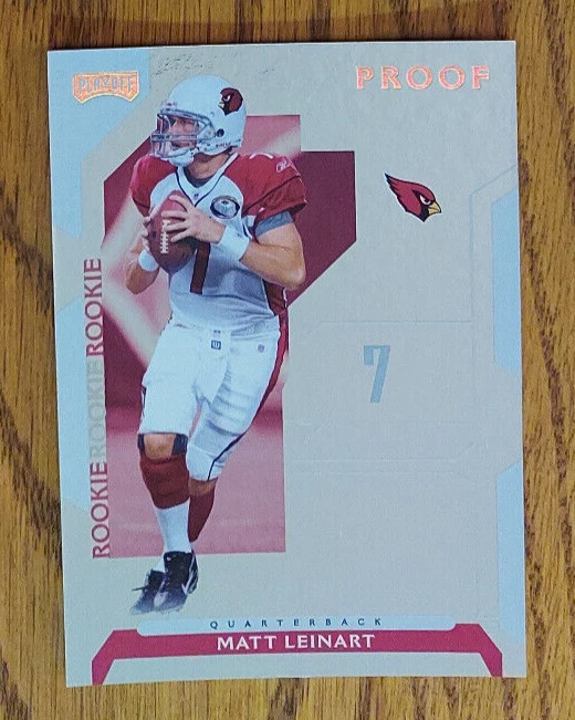 Matt Leinart (Cards) 2006 NFL Playoffs ROOKIE card GOLD PROOF (only 100 made) - Image 1 of 1