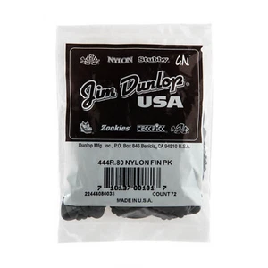JIM DUNLOP 444R.80 Nylon Fin Picks .80MM 72 Pack with FREE Shipping - Picture 1 of 5