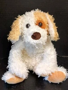 Vintage Ty Beanie Buddies Diggs Puppy Dog 12" Tysilk Plush White Yellow 2004 - Picture 1 of 8