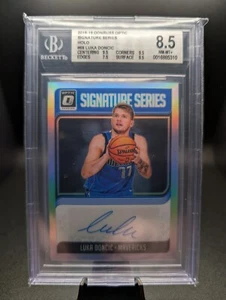 2018-19 Donruss Optic Luka Doncic RC Signature Series Holo Silver BGS 8.5 - Picture 1 of 2
