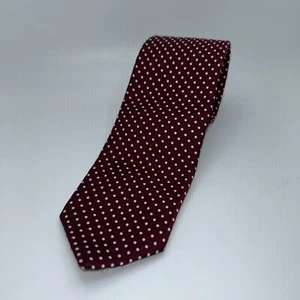 Wemlon Wembley Tie Vintage Polka Dot Maroon Classic - Picture 1 of 5