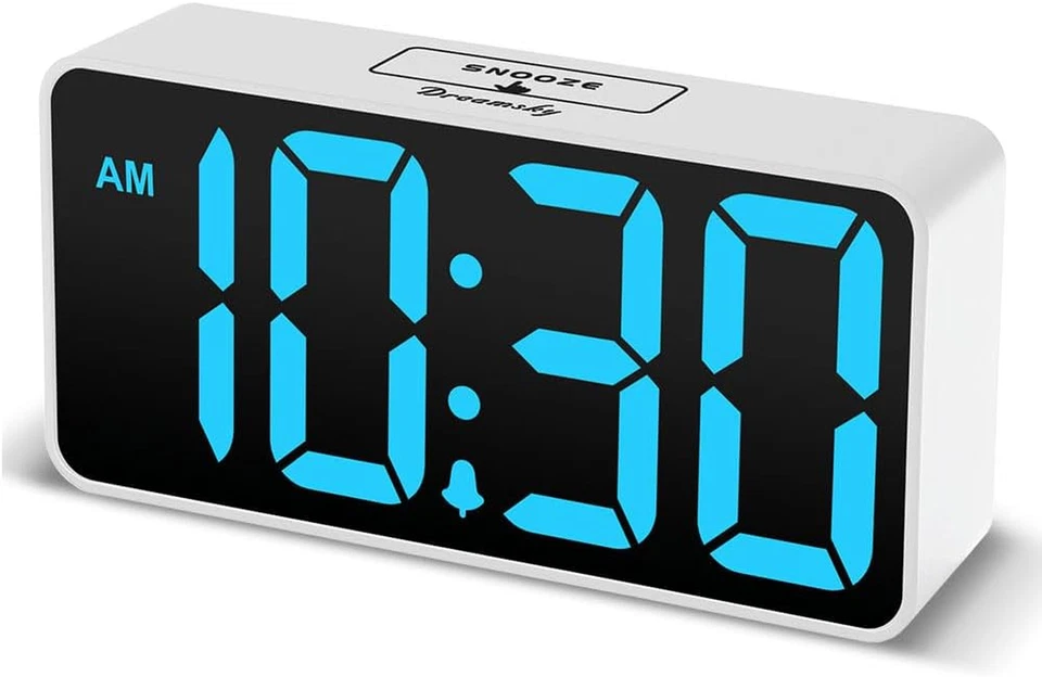 Small Digital Alarm Clock for Bedroom, Large Big Numbers Display with Brightness - Image 1 of 4