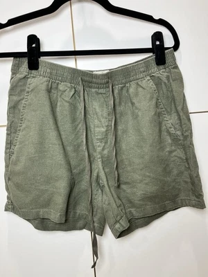 Pantalones Cortos St John’s Bay Mezcla de Lino Tirar con Cordón Cintura Elástica Talla Pequeña Foto 1 de 4