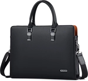 FSD.WG Herren Business Tasche,Wasserdichte Leder Aktentasche,Schulter Laptop Bus - Bild 1 von 12