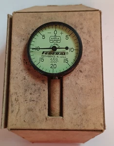 Indicador de esfera federal A6Q regular negro vintage - Imagen 1 de 2