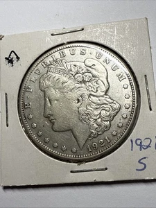 1921-S $1 Morgan Silver Dollar - Picture 1 of 2