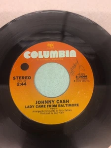 Johnny Cash - Lady Came from Baltimore / Lonesome to the Bone 45rpm *Buy 2 Get 1 - Picture 1 of 2