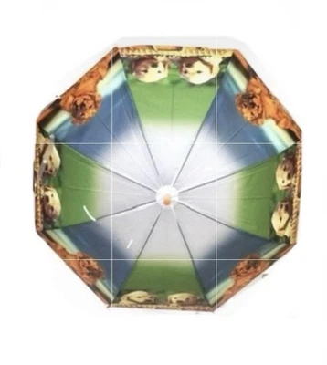 OMBRELLO PIOGGIA DONNA TEMA CANI CON MANICO DI COLORE ROSA AUTOMATICO - Immagine 1 di 3