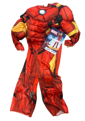 Marvel Iron Man Toddler Costume Size 3-4 Muscle Jumpsuit NO HELMET NEW OPEN BOX - Image 1 of 3