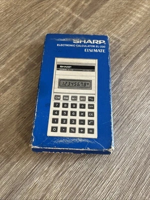 Vintage Retro Sharp Electronic Calculator ELSI MATE EL-230 NOS Sealed G1X - Image 1 of 4