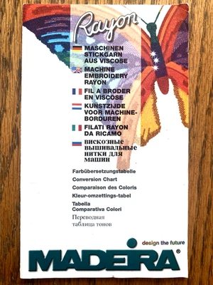 Madeira Rayon Machine Embroidery Color Card Thread Chart - Image 1 of 4