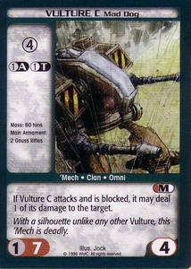 Vulture C (Mad Dog) - Unlimited - Battletech CCG - Picture 1 of 6