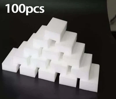 100pcs Magic Sponge Eraser Melamine Washing Thick Cleaning Foam Home Tool USA