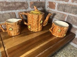 Vintage Arthur Wood Teapot -England-Creamer & Sugar - Picture 1 of 16