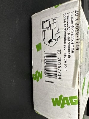 WAGO 1 Leiter N Trennklemme 2016-7714 TOPJOB S blau 16qmm - Bild 1 von 2