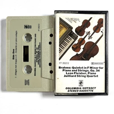 Brahms: Quintet in F Minor- Fleisher/Juilliard String Quartet 1978 Cassette Tape - Image 1 of 3