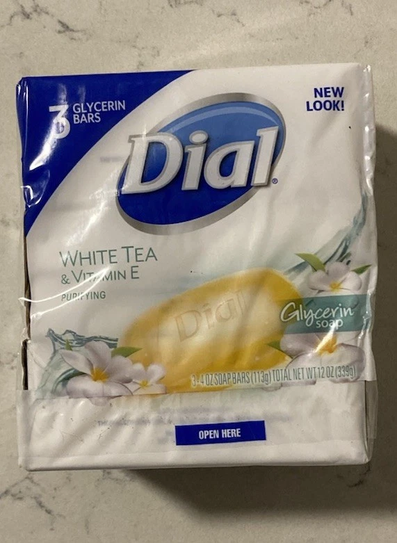 Dial Natural Radiance White Tea and Vitamin E Glycerin Soap 4 Ounce 3 Count