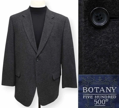 Botany 500 Camel Hair Sport Suit Jacket Coat Men Size 44 Short Charcoal Gray - Image 1 of 4