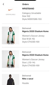 Pre-owned Nike Nigeria 2020 Stadium Home Jersey CT4230-100 Women’s Size M - Picture 1 of 6