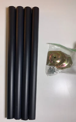 Patas de mesa de madera altas de 15,75" pulgadas con placas de montaje de metal Foto 1 de 4