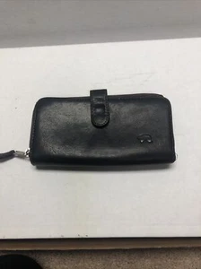 Black Leather Bi-fold Snap Front Wallet Quality Leather - Picture 1 of 9