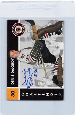 1995/96 Parkhurst #39 Denis DeJordy Blackhawks Signed Auto *J7808 - Image 1 of 2