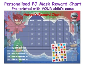 Tabla de recompensas de buen comportamiento personalizada reutilizable para niños niños niños PJ - Imagen 1 de 3