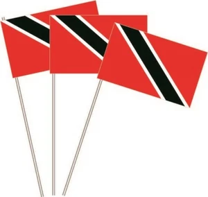 Papierfahnen Papierfähnchen Trinidad & Tobago Flagge Fahne - Bild 1 von 1