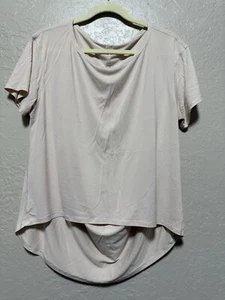 Lululemon Fall in Place Short Sleeve Top Size 8 Light Pink High-Low - Picture 1 of 3