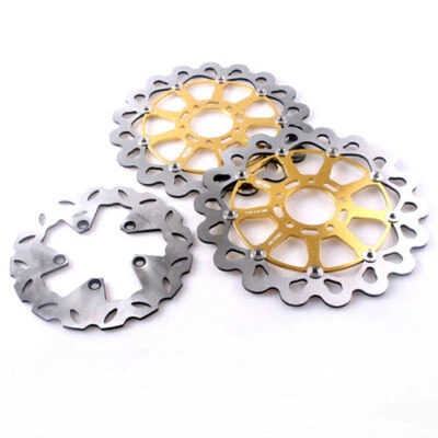Front Rear Brake Disc Rotors Gold Pad Set Fit Suzuki GSXR1300 Hayabusa 1999-2007 - Image 1 of 4