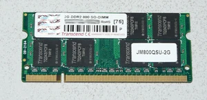 2GB DDR2 RAM 800MHz PC2-6400 Transcend Notebook Arbeitsspeicher - Afbeelding 1 van 1