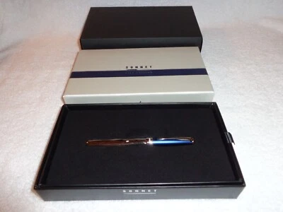 Pluma Estilográfica Parker Sonnet Edición Regalo Plateada-Azul Nueva de Lote Antiguo Foto 1 de 4