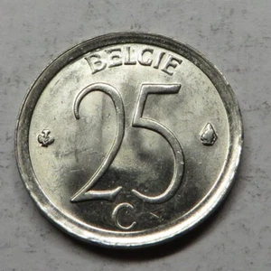 Belgium 25 Centimes 1964 Copper-Nickel KM#154.1 UNC - Picture 1 of 2