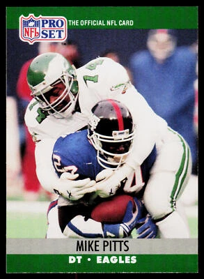Mike Pitts, 1990 Pro Set, #611, Philadelphia Eagles, - Image 1 of 2