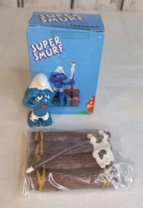 Vintage Super Smurfs River Raft Castaway complete- BOXED Plastic Wrap EXCELLENT - Picture 1 of 12