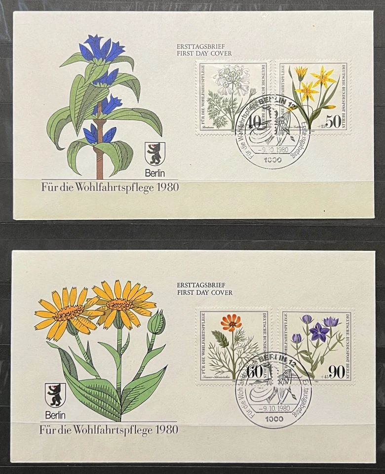 Germany Berlin FDC 1980 -  Endangered wild herbs. - Image 1 of 1
